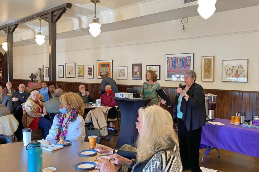 Lenette Johnson presenting the Be SMART program at St. Mary's K