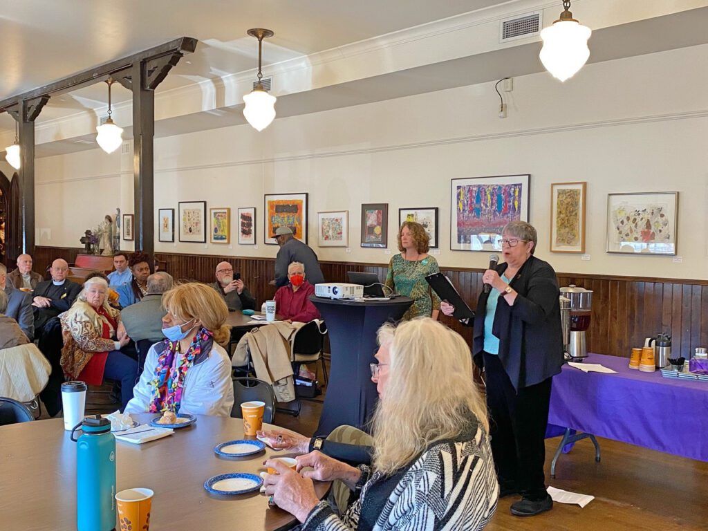 Lenette Johnson presenting the Be SMART program at St. Mary's K