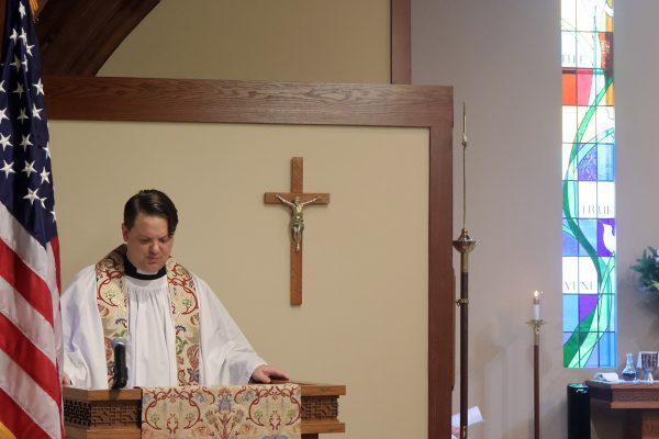 Chas Marks giving a sermon x