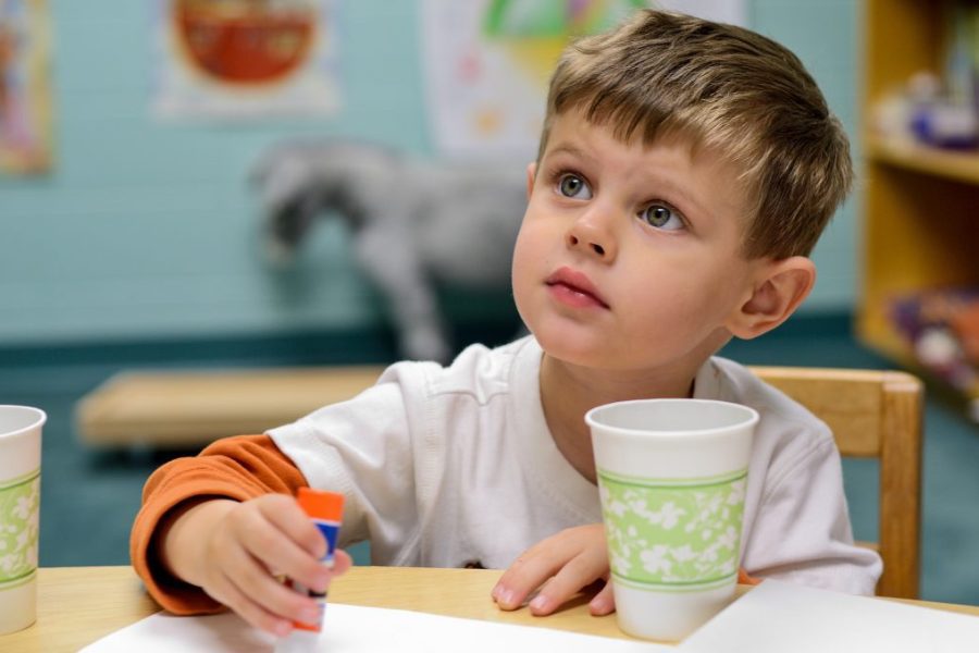 Child at Sunday School at Christ Episcopal Church