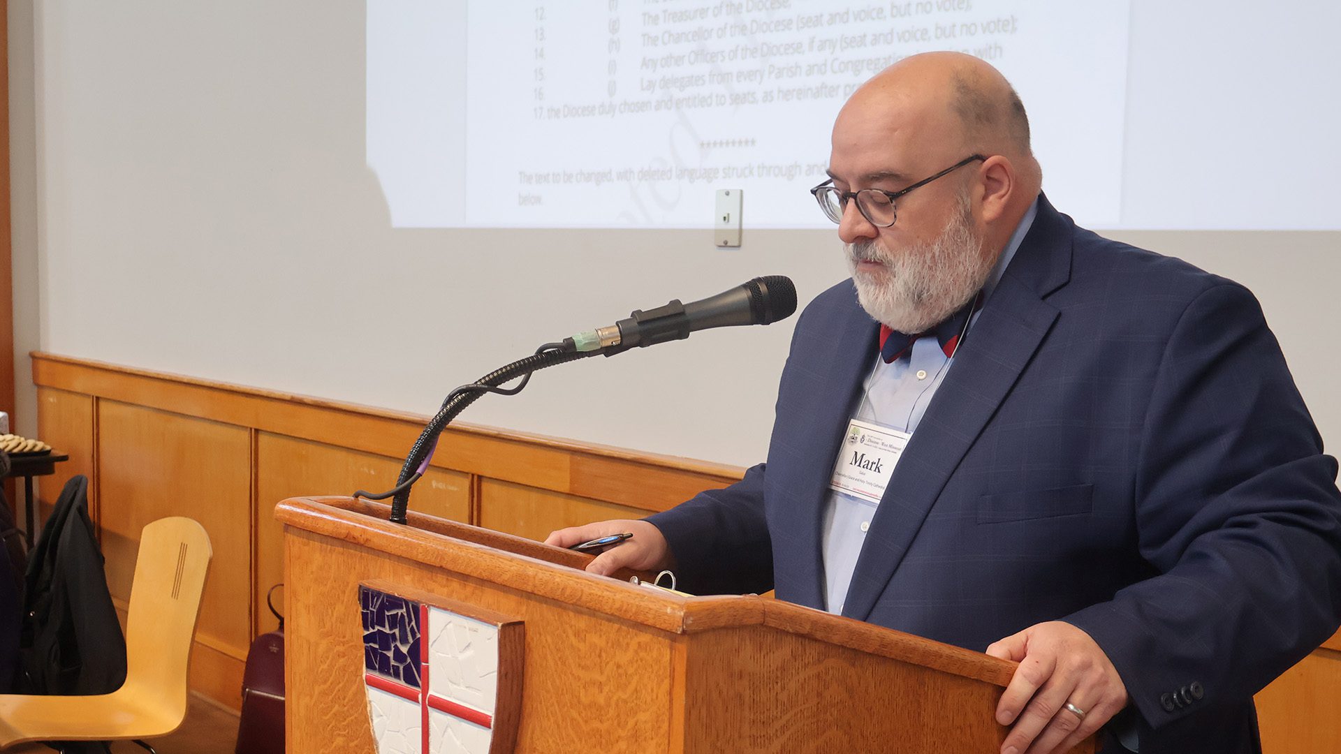 Mark Galus at podium