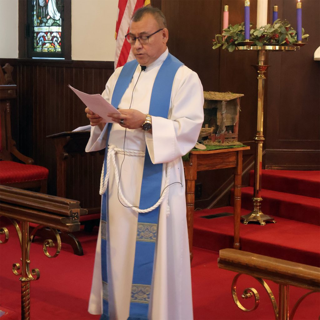 Fr Jose with announcements