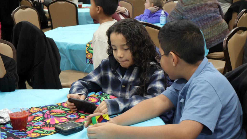 Kids sitting at the table