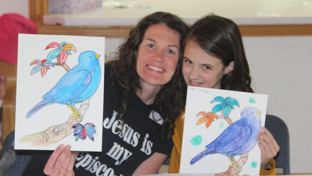 The Rev. Meg Rhodes and daughter