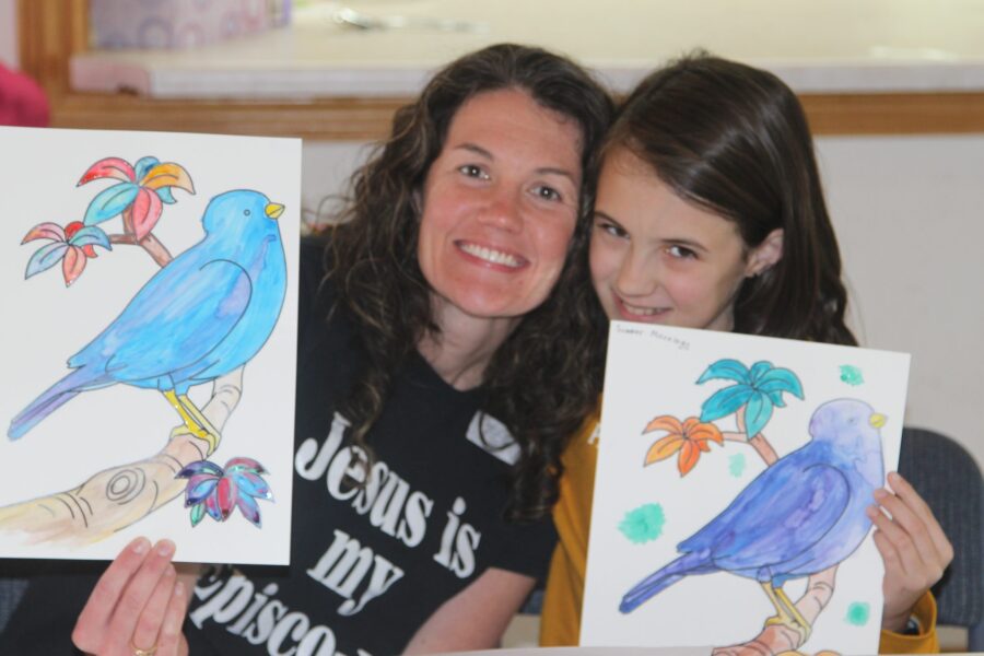 The Rev. Meg Rhodes and daughter