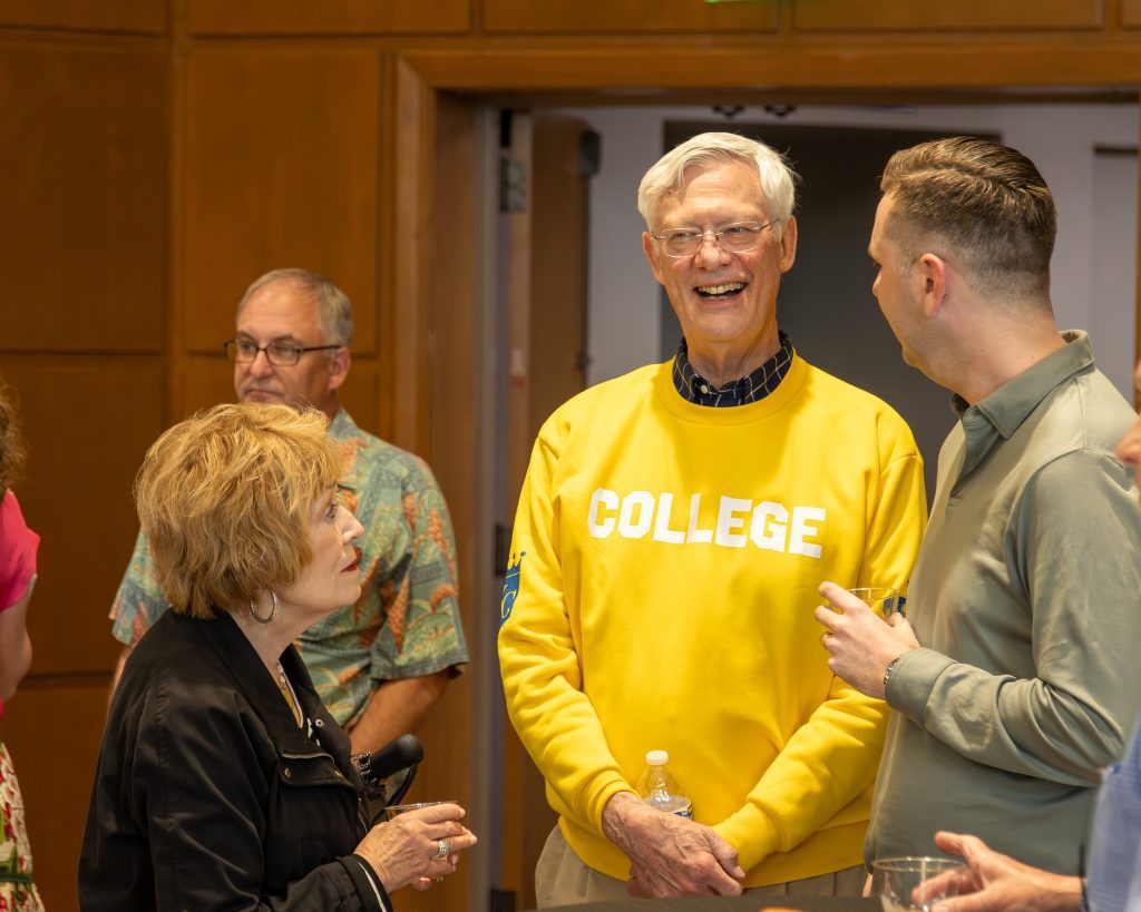 People gathering for book discussion