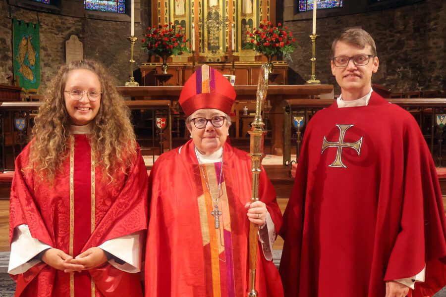 Katherine and Silas with Bishop