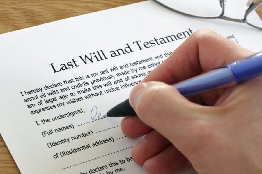 Signing Last Will and Testament